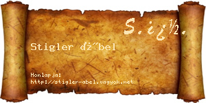 Stigler Ábel névjegykártya